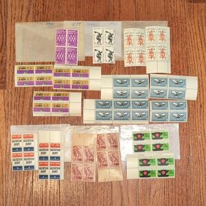 USPS 5 Cent Stamp Bundle Vintage 1960's 70 Stamps